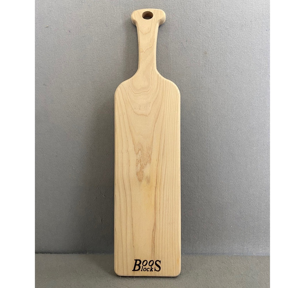 Boos Blocks Maple Wood Serving Board Rectangular Paddle Charcuterie Tray 20x4.5